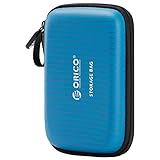 Festplattentasche 2,5 Zoll, ORICO Wasserdichtes HDD/SSD Case für Seagate, SanDisk, Samsung, WD 1 TB 2 TB 3 TB 4 TB 5 TB, Stoßfestes Hart Hülle Organizer mit Einer Innengröße von 14 x 8,5 cm(Blau)