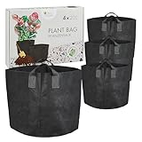 OwnGrown Pflanzsack 20l Set : 4x20l Pflanzen Tasche für Balkon und Kübelpflanzen – Kartoffel Pflanzsack – Pflanztasche Balkon – Pflanzkübel 20l – Pflanzgefäße für Draussen