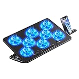 YUNNIAN Computer-Kühler mit Metallrahmen für Gaming-Laptop mit anpassbarer RGB-Beleuchtung und mehrstufiger Höhenverstellung Laptop-Kühlung