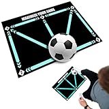 QUSLLIS Fussball Matte - Fussballmatte Training Ballkontrolle, Fussball Trainingszubehör, Turnmatte Kinder Fussball Matte, Rutschfeste Trainingsmatte - Schwarz