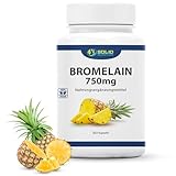 Bromelain hochdosiert 750MG | 360 Kapseln - XXL Vorrat | Magensaftresistent - 5.000 F.I.P bzw. 2.500 gdu/g pro 2 Kapseln (Tagesdosis) - Bromelain Kapseln Vegan