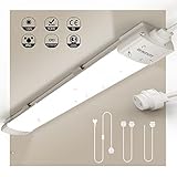 LED Feuchtraumleuchte 18W mit Stecker, Deckenleuchte Bad 4000K Neutralweiß Röhre 60cm helle Decken lampe Wasserfest IP66 Leuchte für Garage Keller Werkstatt Warenhaus Badezimmer Küche