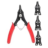 jojofuny 4 1 Sprengringzangen Set Praktisches Werkzeug Für Interne Und Externe Sicherungsringe Snap Ring Pliers Mit Ergonomischem Design Ideal Für Montage Und Demontage Von Ringen