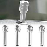 VZU 4 Stück Auto Universal Türverriegelungsstift Knopf, 10 * 49 mm Aluminium Innentürschloss Türverriegelungsstift Knopf, Abdeckung Türschloss Stift, Abdeckung Door Lock Bolt Pin
