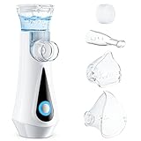 Inhalationsgerät, JOSSIS Ultra Leise Inhaliergeräte für Erwachsene, Kinder, Partikelgröße 1-5µm, Einstellbarer Sprühnebel, Aufladbarer Inhalator