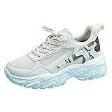 Generisch Damen Sneaker Sale Sneakers Damen Damenschuhe Plateau-Sneaker Leichte Mode-Sneaker Bequeme weiche Outdoor-Sneaker rutschfeste Walking Laufschuhe high top Sneakers Damen tagesangebote Heute