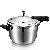 ZHJOPP Schnellkochtopf, Dicker Edelstahl mit Deckel, Aluminium-Antihaft-Suppentopf, Haushaltsgas-Schnellkochtopf