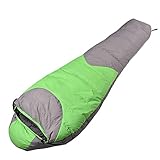 VNNHGB Schlafsäcke mit Kapuze für Erwachsene Leichter Mumienschlafsack Rechteckige Schlafsäcke für Outdoor-Abenteuer und Survival-Essentials,Blau