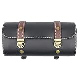 Yjcnelcr Vintage Fahrrad Hecktasche PU Leder Fahrradtasche Satteltasche Hinterradtasche Personalisiertes Reiten Vintage Fahrrad Hecktasche