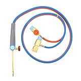 SEWOART Amerikanisches Miniatur Sauerstofflötgerät 2m mit Propan Mapp Gasbrenner Flexibler Schlauch Präziser Mikro Lötbrenner für Werkstatt und Heimwerker