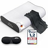 Sleep Good Nackenstützkissen Seitenschläfer & Rückenschläfer Kopfkissen - Orthopädisches Kissen gegen Nackenschmerzen - Memory Foam Kissen Höhenverstellbar - Seitenschläferkissen mit Bezug