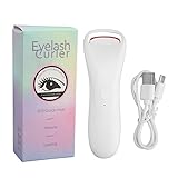 Elektrisch Beheizte Wimpernzange, 5 V 1 W USB Wiederaufladbare Beheizte Wimpernzange für Schnelles Natürliches Curling, mit Heiz Silikon Pad, Geschenk für Anfängerinnen, Frauen