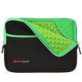 TECHGEAR Pro Sleeve [10] Schutzhülle aus Neopren mit Reißverschluss & Anti-Shock Bubble-Innenausstattung für iPad Mini 4, 3, 2, 1, Samsung Tab 8,0, Iconia 8,0, Asus MeMo Pad 8, ZenPad 8 -Grün
