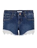 NAME IT Mädchen Nkfsalli Slim Dnm Shorts 5372-ha Noos, Dark Blue Denim, 98