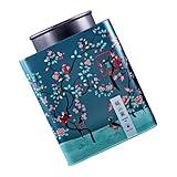 Uonlytech Metall Teedose mit Verpackungsbeutel Große Blaue Teeaufbewahrung aus Langlebigem Eisenblech Feuchtigkeitsdichter Teebehälter für Losen Tee als Geschenk zu Festen und Besonderen