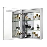 Moderner LED-beleuchteter Badezimmer-Spiegelschrank mit Anti-Beschlag-Funktion, Aluminiumlegierung, Aufbewahrungsschrank für Badezimmer-Aufbewahrung