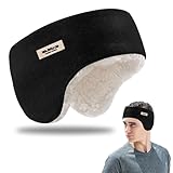 BSITSSS Ohrenwärmer Herren Damen, Winter Ohrenschützer, Schwarz Stirnband Ohrenschutz, Warmes Earmuffs, Moden Ear Warmers für Laufen, Yoga, Skifahren, Reiten, Fahrrad, Ohrabdeckung