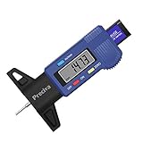 Preciva Reifen Profiltiefenmesser Reifenprofilmesser Auto Tiefenmesser Motorrad Profilmesser Messchieber LCD Display mit Ersatzbatterie, 0-25 mm (blau)