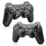 Glitfix Wireless Controller für PS-3,Game Controller Kompatibel mit PS-3, Bluetooth Gamepad Joystick Rechargable Controller mit kostenlosem Ladekabel für PS-3 (2PCS)