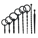8 Stück Silikon Dilator Set Penis Plug Dilatatoren Harnröhren mit Penisring Analkette Prostata Massage Analkugeln Penis Stimulator Katheter Harnröhrenstimulation Sexspielzeug für Männer