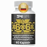 X6X6X Kapseln Original von ZENICAPS | Für aktive Männer – mit Zink für den Testosteronspiegel* | Einfache Anwendung | mit L-Arginin, Tribulus Terrestris, Maca, Ashwaganda