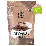 Kakaobohnen Roh Bio - 250g. Rohe Kakaobohnen Ungeröstet zum Essen aus Peru. Raw Cacao Beans Kakao Bohne Ganze Sorte Criollo. Bbiologischer Anbau.