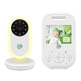 LeapFrog LF2423 Baby Monitor with Camera, Long Range, 2.8 Inch Video LCD Display, 2X Zoom, Temperature Sensor, Noise Activation Mode, Intercom, Long Battery Life, 720p