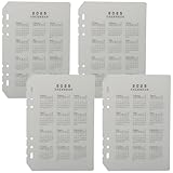 LOORGVEL 4 Stück Teiliges Kalender Trennblätter Transparentes PP Material Binder Trennstreifen Ordner Unterteilungen für Notizbuch Planer Organizer