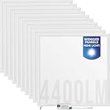 LECOM 10 x LED Panel 62x62 - LED Deckenpaneele Neutralweiß 4400lm 110lm/W Sehr Hell Deckenleuchte Rasterleuchte Rasterdecken Deckenbeleuchtung Einbau Odenwalddecke Lichtpaneel (4000K)