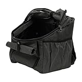 2-In-1 Hundekorb für Fahrrad, Faltbarer Hundefahrradkorb Vorne mit 5-Punkt-Schnallen, 3-Fach-Netz, obere Klappe, Haustier-Reisetasche, Hunderucksack für Katzen & kleine Hunde, Grau