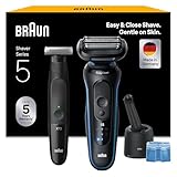 Braun Bundle mit Series 5 Rasierer Herren Elektrisch, Rasierapparat, Wasserdicht, Made in Germany, 52-B7000cc, Blau + Series XT3 Gesicht & Körper, Wasserdicht, XT3200, Schwarz