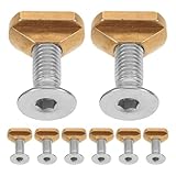 Milisten 8 Stück Teiliges Messing mit Schrauben Korrosionsbeständige Hydrofoil Montageschrauben für Wing Foil Sup und Kiteboard Schienen Robuste Präzise Passform für Wasserboards