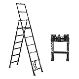 Generisch Teleskopleiter, Teleskopleiter, multifunktionale Aluminium-Teleskopleiter, Haushalts-Bockleiter, tragbare Ingenieurleiter, Faltbare Leiter, Eheleiter/3,5 m