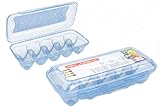 Eierbehälter für 10 Eier, Aufbewahrungsbox, aus BPA- freiem Kunststoff, für Kühlschrank und Transport, transparent, stapelbar, pflegeleicht, Verschluss mit Deckel, Eierbox, Eierablage, Eierhalter