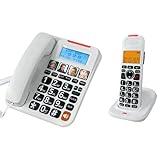Fabeas Einstellbarer Klingelton Und Lautstärke Schnurgebundenes Telefon Mit 1 Taste Verstärkt Die Funktion Für Zuhause Und Büro