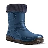 DEMAR Gummistiefel mit Wolle gefüttert Young FUR-2 (41, dunkelblau)