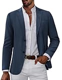 PJ PAUL JONES Herren Sportlich Freizeit Blazer 2 Knöpfe Regular Fit Business Sakko für Hochzeit (Dunkelblau, XL)
