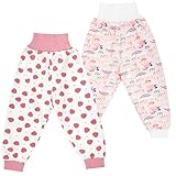 Baby Windelhosen, Hohe Taille Baby Töpfchen Trainingshose Baby Windelrock Baumwolle Sleepy Windelhose für Kinder für das Töpfchentraining, 2 Stück, M