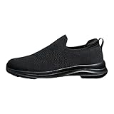 Trekkingschuhe Herren Wasserdicht Leicht, Turnschuhe Herren Schwarz Unisex Stoffschuhe Männer Freizeitschuhe Leichtes Sportschuhe Jogging Orthopädische Outdoor Schlupfschuhe Rutschfest Walkingschuhe