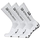 Lixada Fußballsocken Kinder Herren Stutzen Stutzenstrumpf,Unisex Outdoor-Sport-Laufsocken Kompressionsstretch-Socken Sportliche Fußball-Fußball-Socken Anti-Rutsch-Socken mit Griffen,3 Paar（39-46）