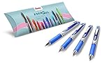 Pentel BL77-CO EnerGel Liquid Gel-Tintenroller - Set bestehend aus 4 Stück Gel-Roller, blau, 0.7 ball = 0.35 mm Strichstärke, 1 Stück (4er Pack)