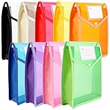 JMIATRY 9 Stück Dokumententasche B5, Dokumentenmappe B5 Kunststoff, Sammelmappen Projektmappen mit Druckknopf für Büro Schule Reise, 9 Farben