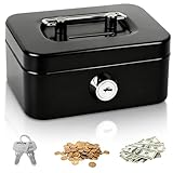 Euablfo Geldkassette mit Schlüssel, Kleine Geldkassette,Geldkassettes Abschließbar, Spardose Abschließbar, Geldbox Mit Einwurfschlitz, für Kinder Haus, Büro und Veranstaltungen 11.5 X 8.5 X 5.8 cm