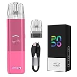 VAPTIO Pado Kit Elektronische Zigarette 1000 mAh 11.5W Vape Pen mit 2 Stück Ersatzspule 0.6ohm (Mesh) / 1.2ohm (MTL),Kein E-Liquid Kein Nikotin (pink)