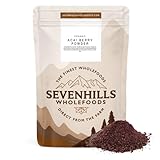 Sevenhills Wholefoods Acai Beeren Pulver Bio 100g, Rohkost, Gefriergetrocknet, Aus Brasilien, Pur & Natürlich, für Smoothie, Shake, Backen