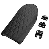 cafe racer sitzbank Motorrad PU Leder Flach Vintage Style Motorrad Sitzkissen Sattel Fit Für CB CL AX100 CG125 Schwarz