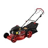 Gas-Rasenmäher Einstellbare Höhe 140cc-Viertakt-Einzylinder-Benzinmotor Benzin Rasenmäher 51 cm Schnittbreite für Fast Alle Rasenpflanzungen zum Jäten Geeignet