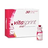Vitamin B12 - Vitasprint B12 Trinkfläschchen, 30 St. – Mit hochdosiertem Vitamin B12 und wertvollen Eiweißbausteinen für mehr geistige und körperliche Energie und weniger Müdigkeit und Erschöpfung