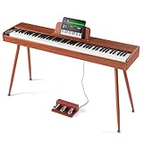 VEVOR Digitalpiano, 88 Tasten, Elektrisches Klaviere, Doppeltastatur & Lautsprecher, vierbeiniger Klavierständer mit Kopfhörer, 200 Töne & Rhythmen, unterstützt Bluetooth/USB/MIDI, für Anfänger