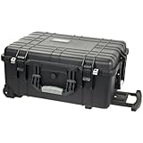 HMF Outdoor-Trolley, ODK400, Fotokoffer mit Rasterschaumstoff | 58,5 x 45 x 27,5 cm | Schwarz